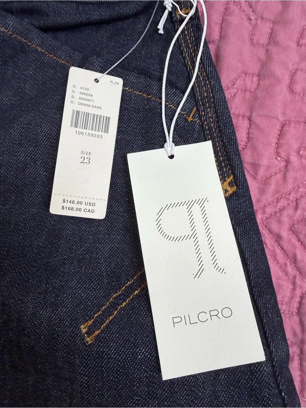 Pilcro Wide-Leg High-Rise Jeans in Dark Indigo - Picture 5 of 6